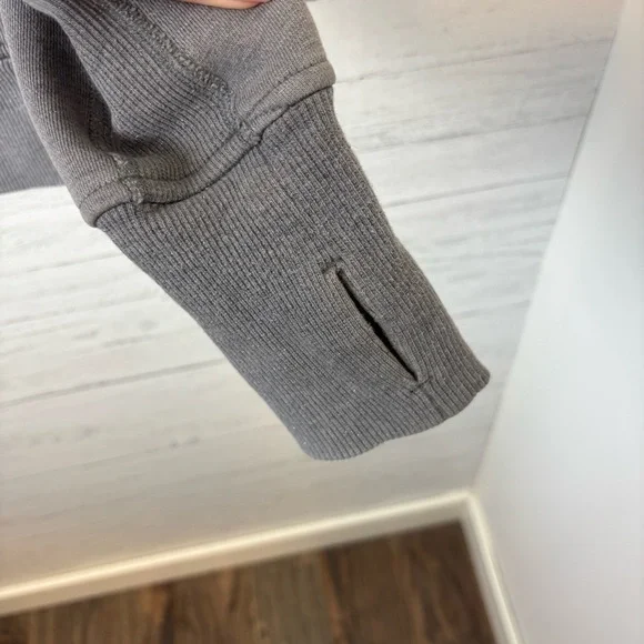 Lululemon Cuddle Up Jacket Heathered Blurred Grey Sparkle - Full Zip High Collar - Picture 11 of 16